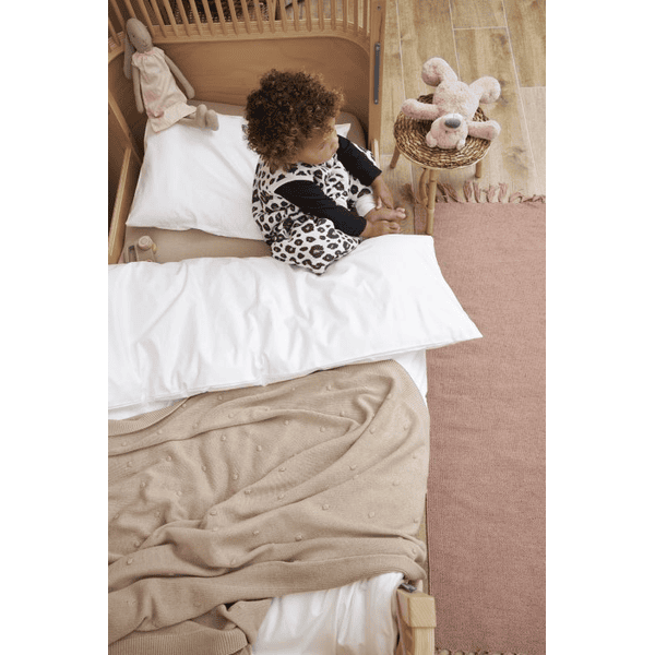 Meyco Parure de lit enfant uni beige 120x150 cm