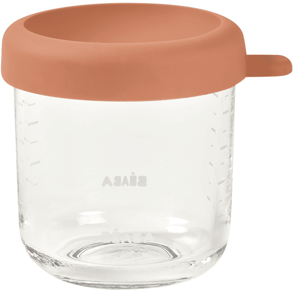 BEABA® porsjonsbeholder laget av glass, terrakotta