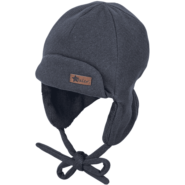 Sterntaler Gorra de aviador rayas azul melange 