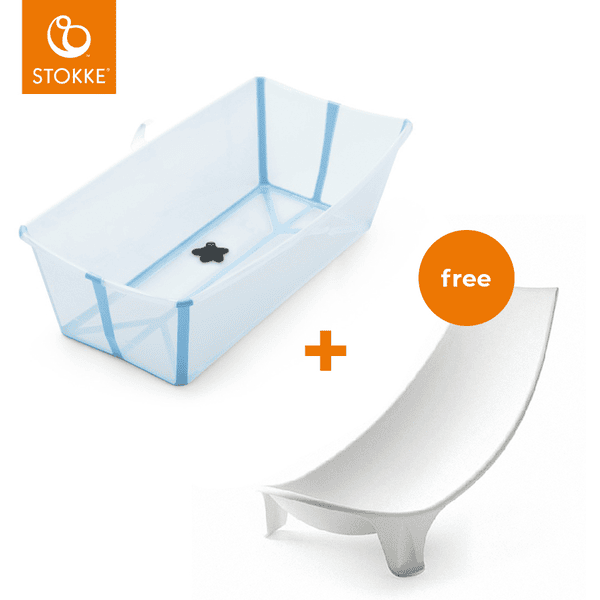 STOKKE® Badewanne Flexi Bath XL™ extra groß Ocean Blue + gratis Badewannensitz