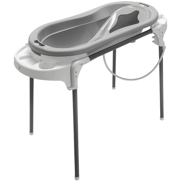 Rotho Babydesign Set de bain baignoire sur pieds bébé TOP Xtra stone grey