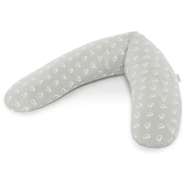 THERALINE Fodera cuscino per l´allattamento Comfort, cuoricini grigio