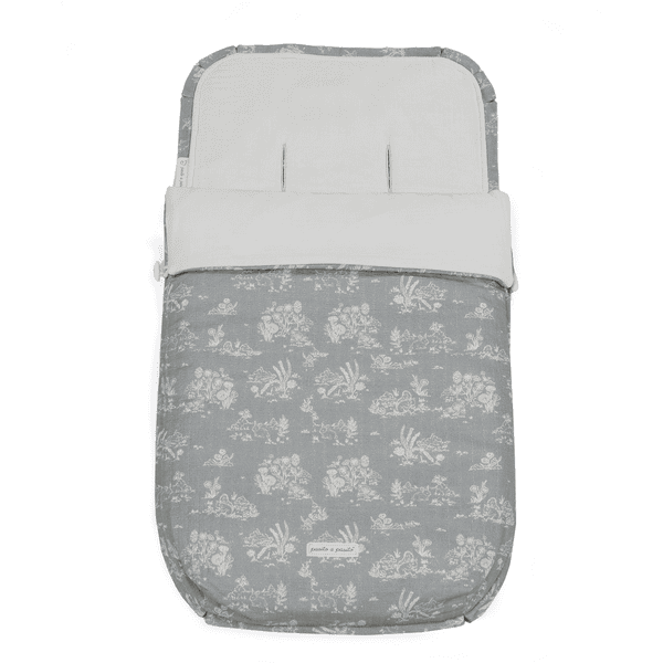 pasito a pasito Baby nest 3-i-1 sommar Toile de Jouy Forest 