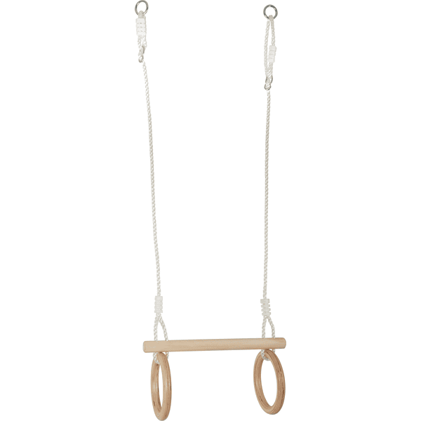small foot  ® Trapeze med gymnastikringar i trä