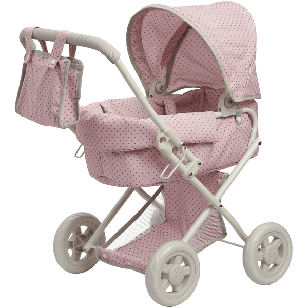 Teamson Kids Passeggino per bambole Princess Deluxe, a pois