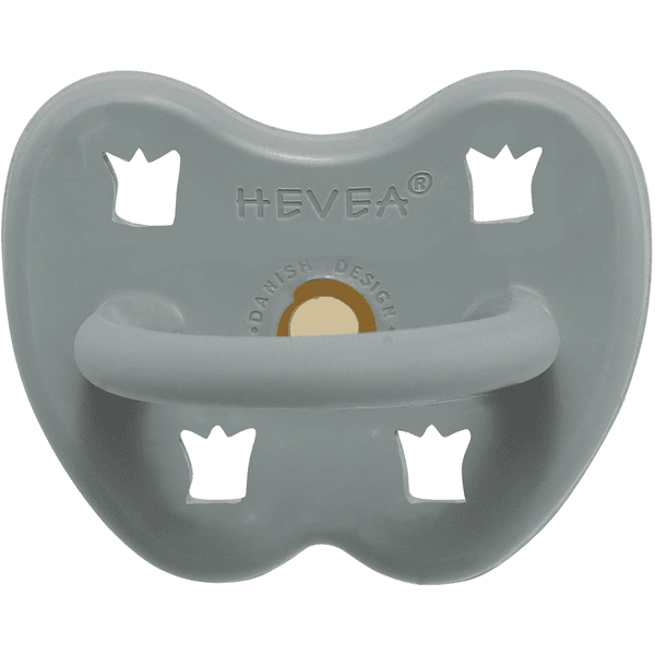 HEVEA Soother - Naturgummi / Smuk grå / tandlæge / krone (fra 3 måneder)