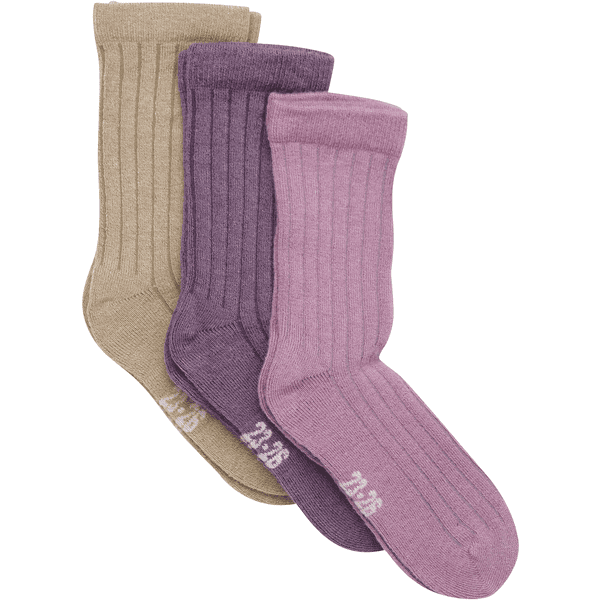 Minymo Wollsocken 3er Pack Orchid Haze