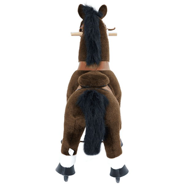 PonyCycle ® Caballo de juguete marrón con freno y sonido - grande 