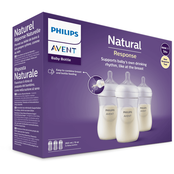 Response 260ml Philips Natural Stück Babyflasche 3 SCY903/03 Avent