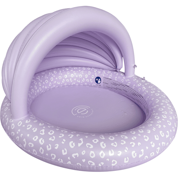 Swim Essentials Pataugeoire enfant à dôme léopard lilas ⌀100 cm