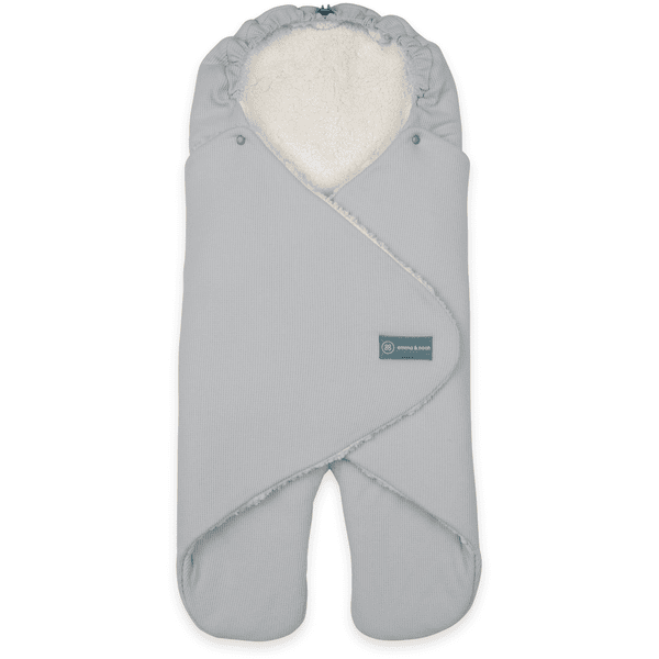 Essential emma &amp; noah avvolgono la coperta con i piedi Grey