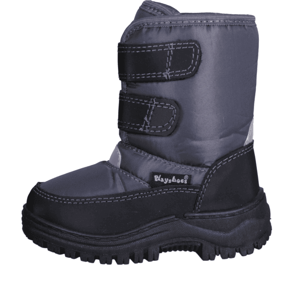  Playshoes  Zimní boty se zapínáním na suchý zip šedé