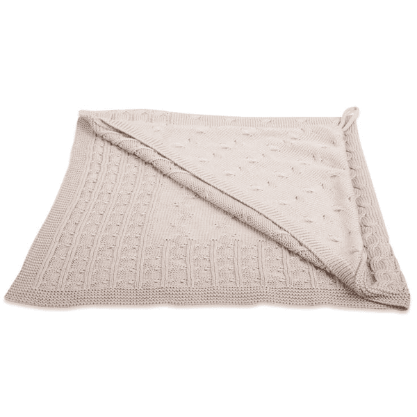 baby's only Copertina con cappuccio Cable beige 75x75 cm