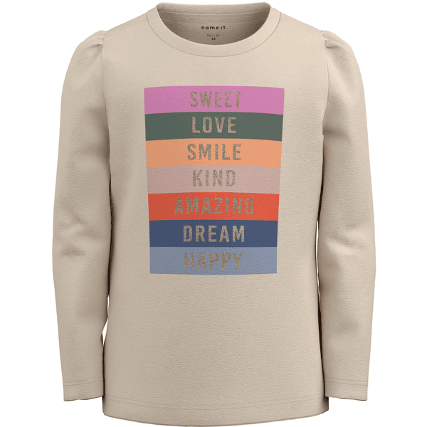 name it Shirt met lange mouwen Nmftottie Boter cream 