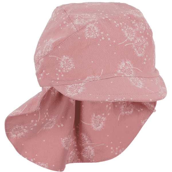 Sterntaler toppad keps med nackskydd rosa