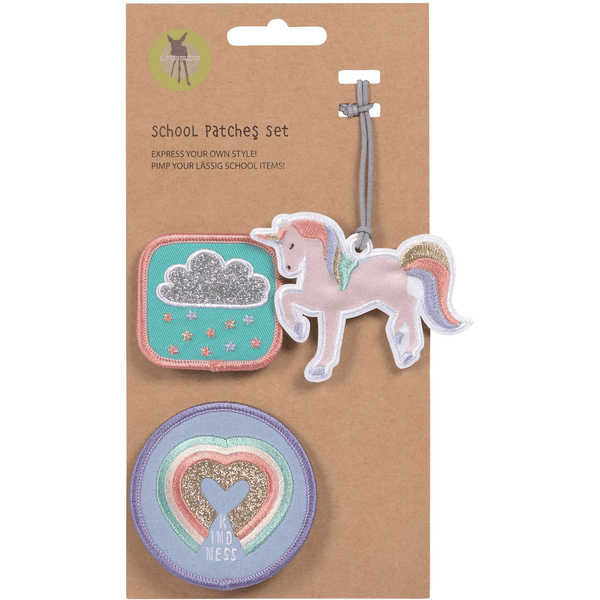 LÄSSIG School Patches Set Unicorn glitter