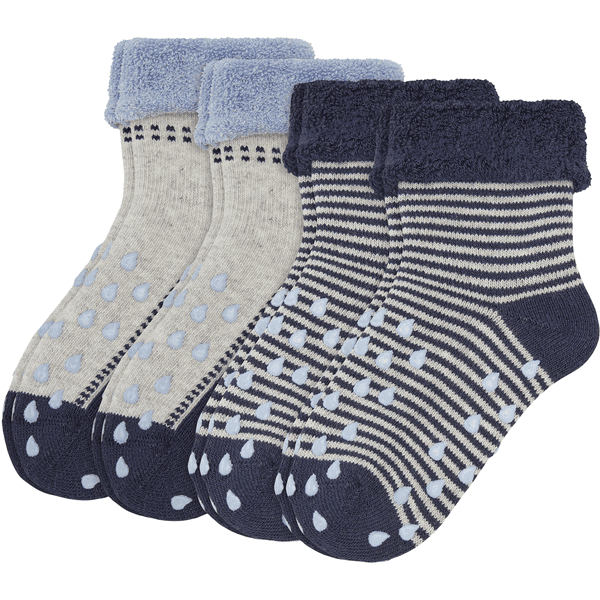 Camano Baby 4er-Pack blue mix Crawling ABS-Socken