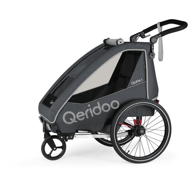 Qeridoo ® Remolque bicicleta Kidgoo 2 Sport grey Limited Colección