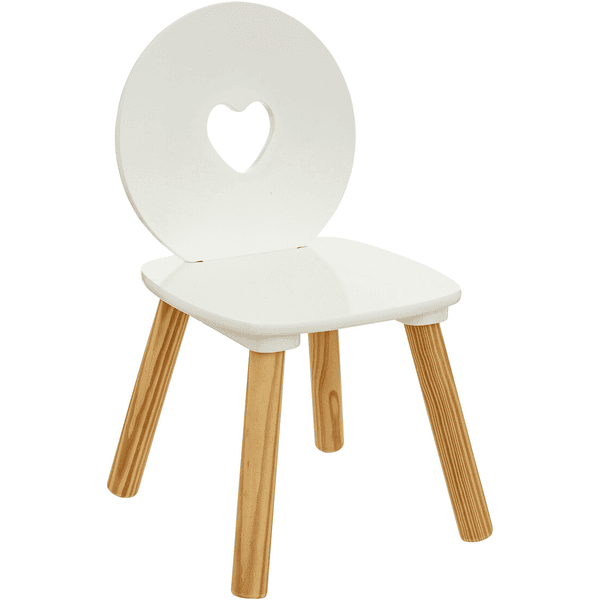 atmosphera Chaise enfant coeur Maela bois blanc