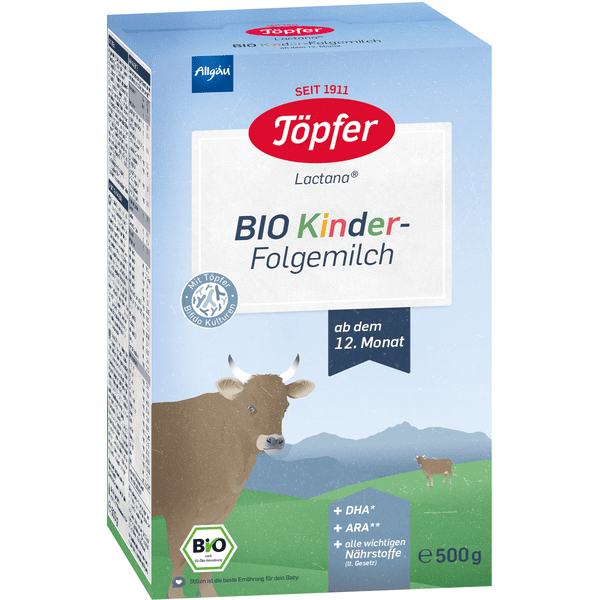 Töpfer Kinder-Folgemilch Bio 500g ab dem 12. Monat