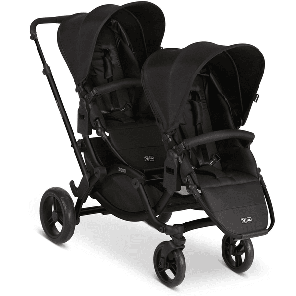 ABC DESIGN Poussette double inline Zoom black, 2 sièges 2020