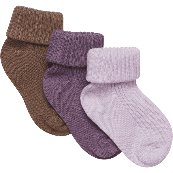 Minymo Babysocken 3er Pack Very Grape