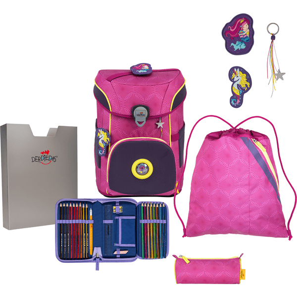 DerDieDas® ErgoFlex Easy Exklusiv "Superflash" Pink Mermaid, 5-tlg.