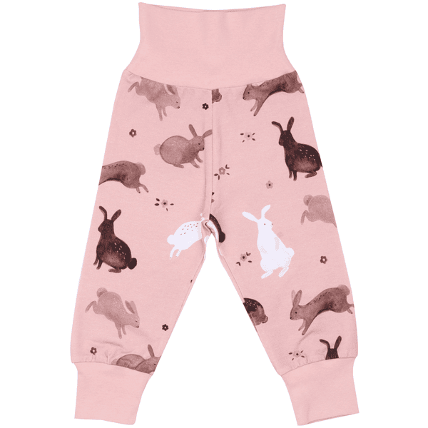 Walkiddy Hose Happy Rabbits altrosa