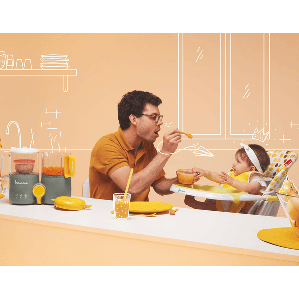 BADABULLE B.Easy - Robot culinaire - Mixeur pour bébé 4 en 1 - Kibo