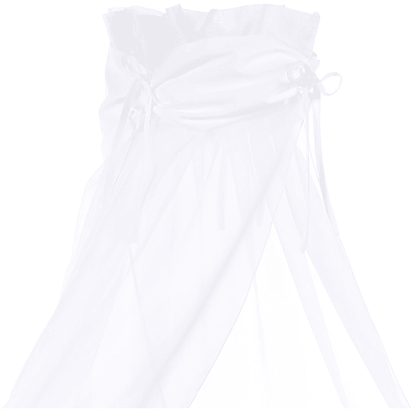 babybay sengehimmel stoff hvitt / hvitt 200 x 135 cm