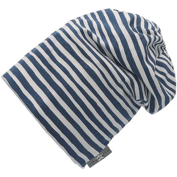 Sterntaler Slouch-Beanie Streifen mittelblau