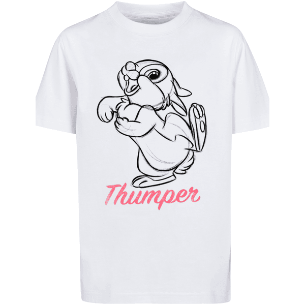 T-Shirt Disney Zeichnung Line Klopfer F4NT4STIC Bambi weiß