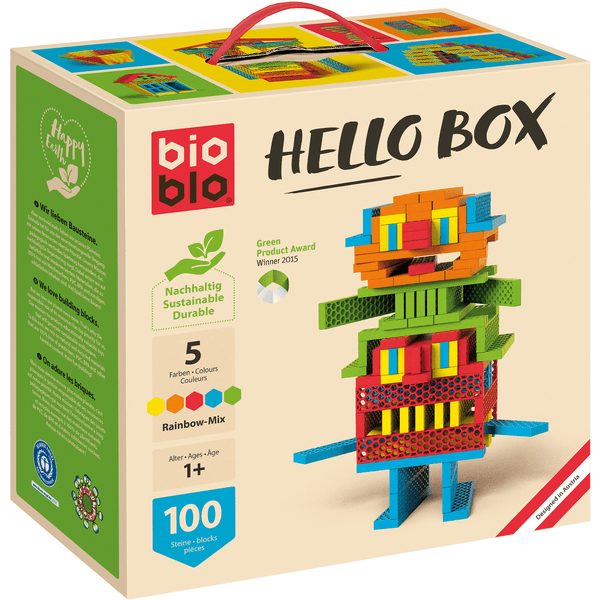 Bioblo Hello - Æske Rainbow Mix, 100 stk.