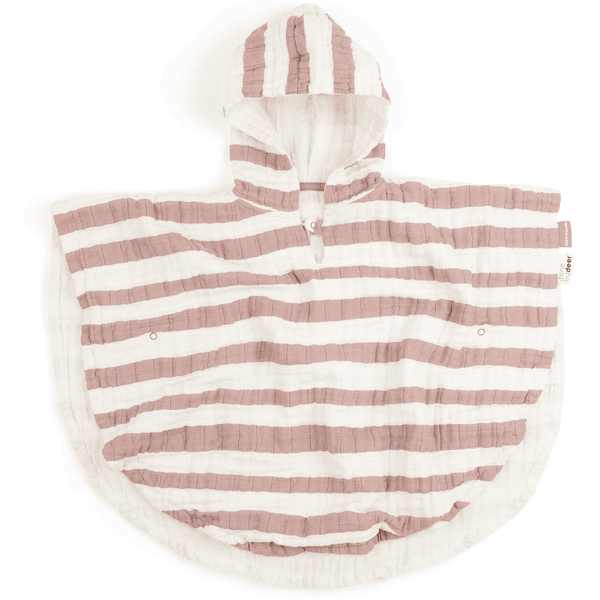 Done by Deer ™ Poncho de baño Stripes Rosa