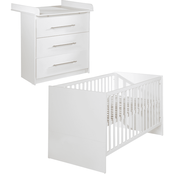 roba Chambre bébé duo lit commode Maren bois 70x140 cm