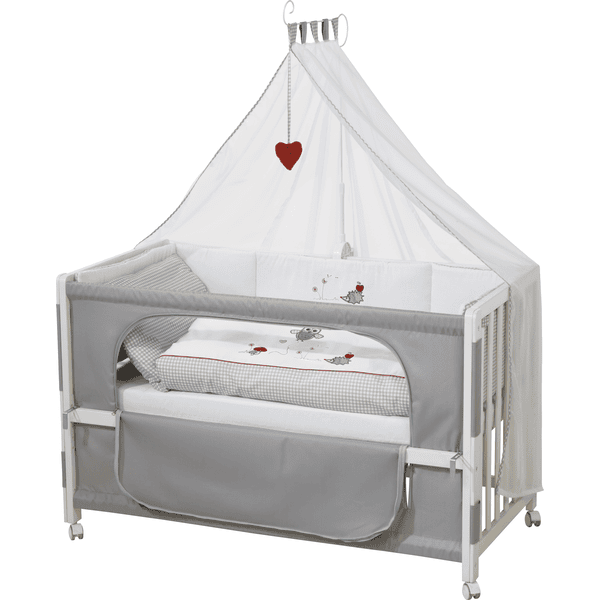 roba Room Bed Cosleeper wit Adam & uil pinkorblue.nl