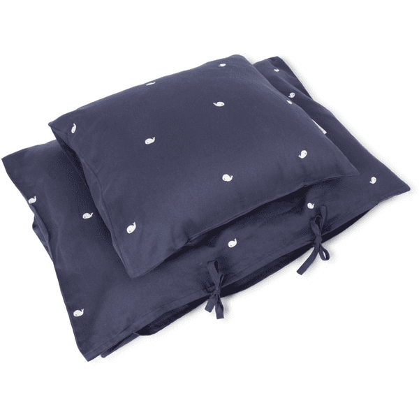 FILIBABBA Parure pour berceau baleine Christian Midnight 70x100 cm