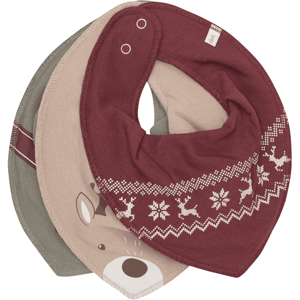 pippi Bandana 3-pack Nieuw Maroon