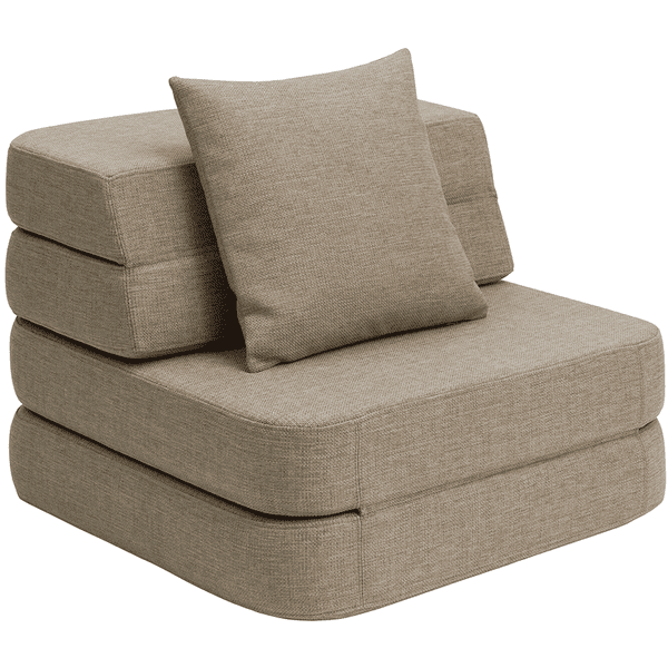 KlipKlap 3 Fold Sofa Single soft sand