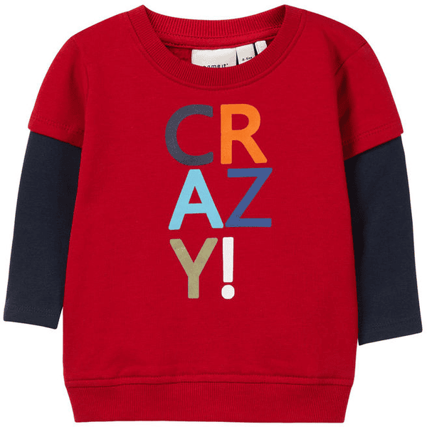 name it Sweatshirt Olli jester röd