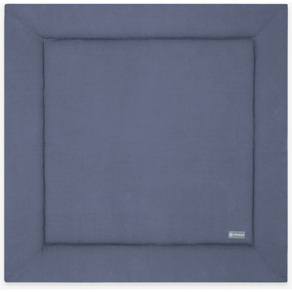 emma & noah Krabbeldecke Mini Pique Essential Blau 120 x 120 cm