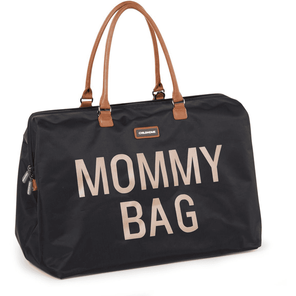 CHILDHOME Borsa Fasciatoio Mommy Bag grande, Black Gold 