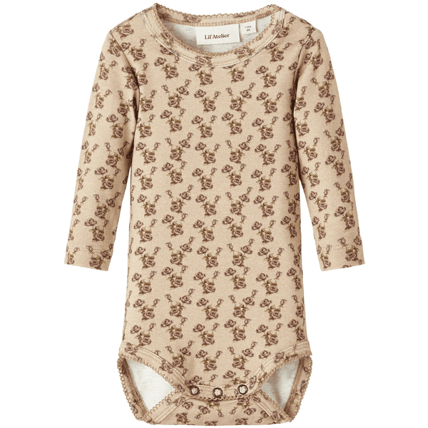 Lil'Atelier pitkähihainen bodysuit Nbfgaya Lämmin Sand 