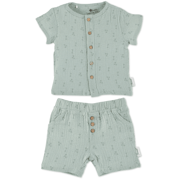 Sterntaler Set shirt+short palmboom medium groen  