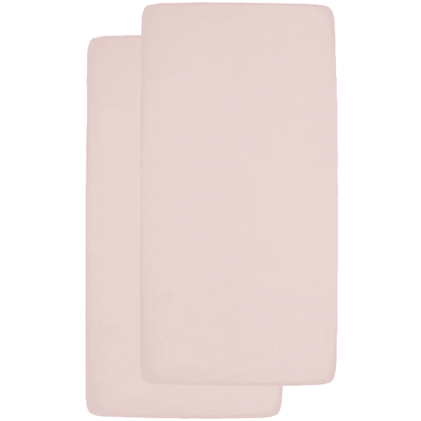 Meyco Jersey Fitted Sheet 2 Pack 70 x 140 / 150 Soft Pink