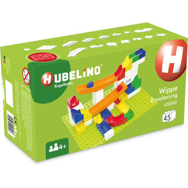HUBELINO® Kugelbahn Wippe Erweiterung, 45-teilig