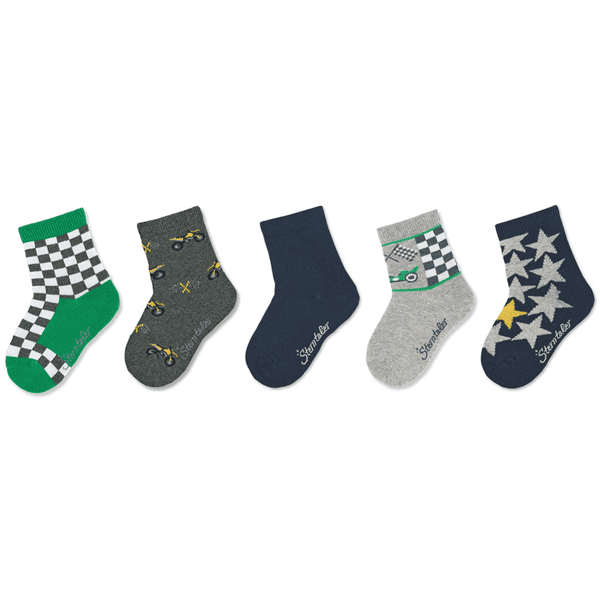 Sterntaler Lot de 5 chaussettes pour bébé marine 