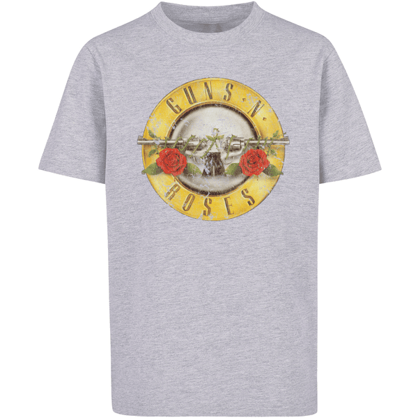 F4NT4STIC T-Shirt Guns 'n' Roses Band Vintage Classic Logo (Distressed) Black heather grey