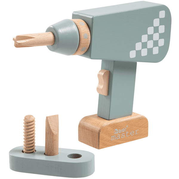 howa® Kinder Bohrmaschine aus Holz mit magnetischen Bits