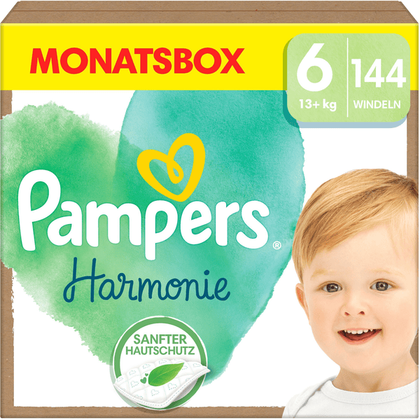 Pampers Junior Harmonie bleier størrelse 6 , 13+ kg, månedsboks (1x144 bleier)